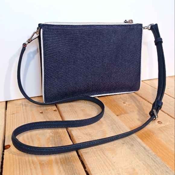 Kate Spade New York Cameron denim colorblock top zip crossbody - Picture 4 of 12